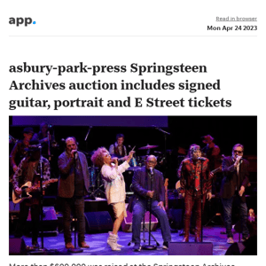 News alert: Asbury Park Press Springsteen Archives auction includes signed guitar, portrait and E Street tickets