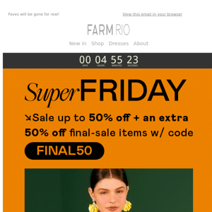 EXTRA 50% off final-sale items