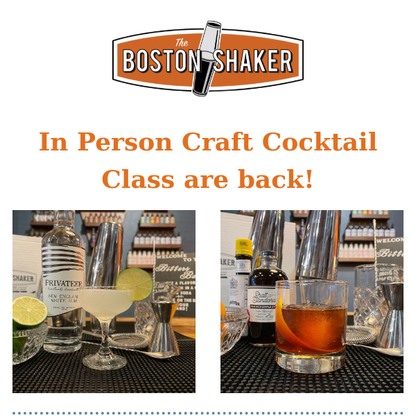 Craft Cocktail Classes & Father's Day Favorites!