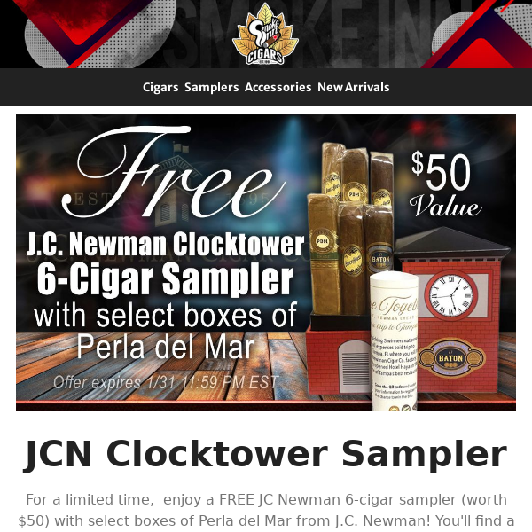 Score 6 Free Cigars from JC Newman