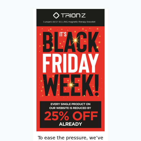 Black Friday Week: 25% Off Every Single Product on Trion:Z 🎉