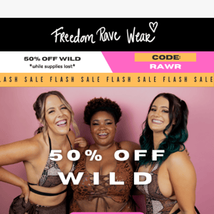 Freedom Rave Wear 50% OFF WILD 🐾