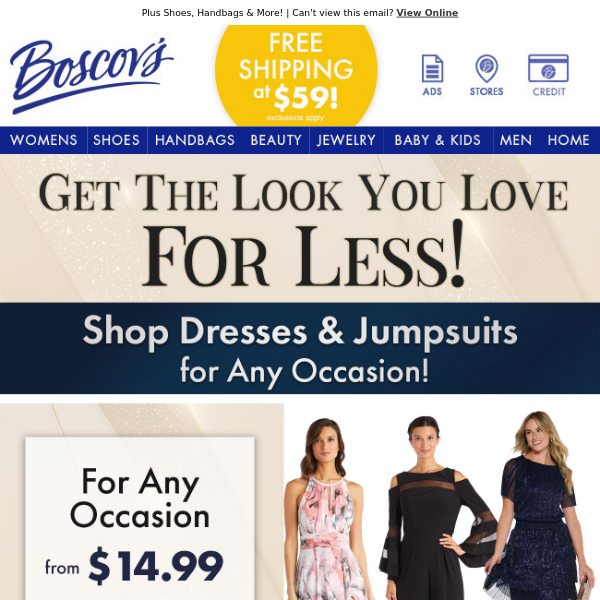 Boscov's dresses for outlet weddings