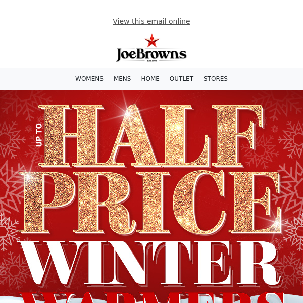 ❄️ Up To Half Price Winter Warmers ❄️
