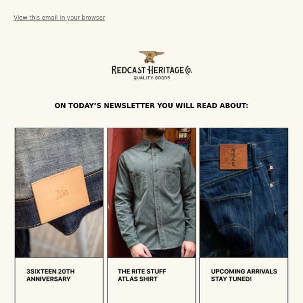 The Rite Stuff & 3sixteen 20th Anniversary - Redcast Heritage Co.
