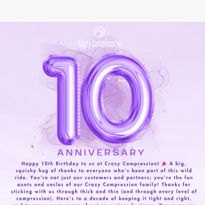 🎈 A Decade of Crazy Compression 🎉 - Cheers to 10 Amazing Years! 🥳