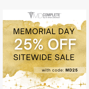 ⚡ Memorial Day Sale begins now!