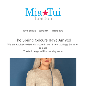 Isobel New Spring Colours Now Available + 15% Off