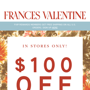 In-Stores: Take $100 off Purchases $500+