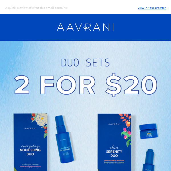 Don't wait: 2 for $20