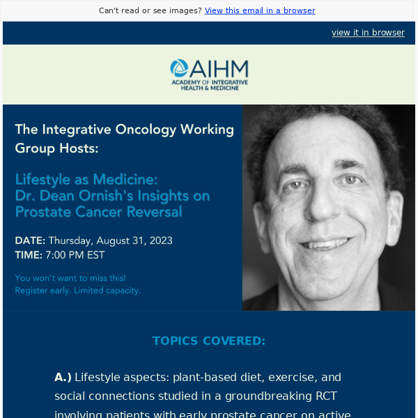 Lifestyle as Medicine: Dr. Dean Ornish's Insights on Prostate Cancer Reversal