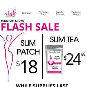 FLASH SALE: Slim Patches $18, Slim Tea $24.99
