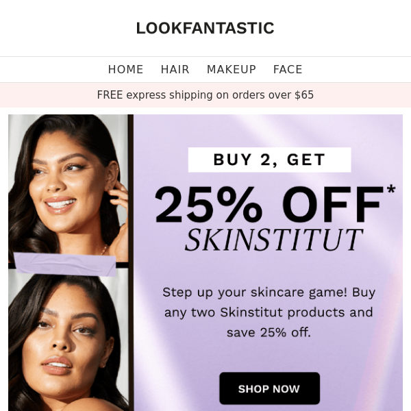 IT'S BACK 💜 Buy 2, Get 25% Off Skinstitut*