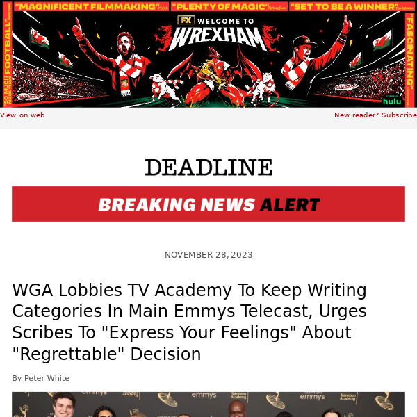 WGA Lobbies TV Academy To Keep Writing Categories In Main Emmys Telecast, Urges Scribes To “Express Your Feelings” About “Regrettable” Decision