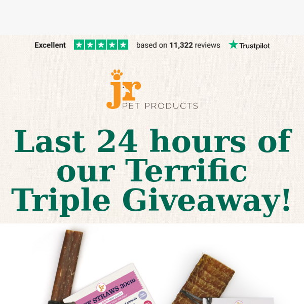 Last 24 hrs Triple Giveaway - don't miss out!