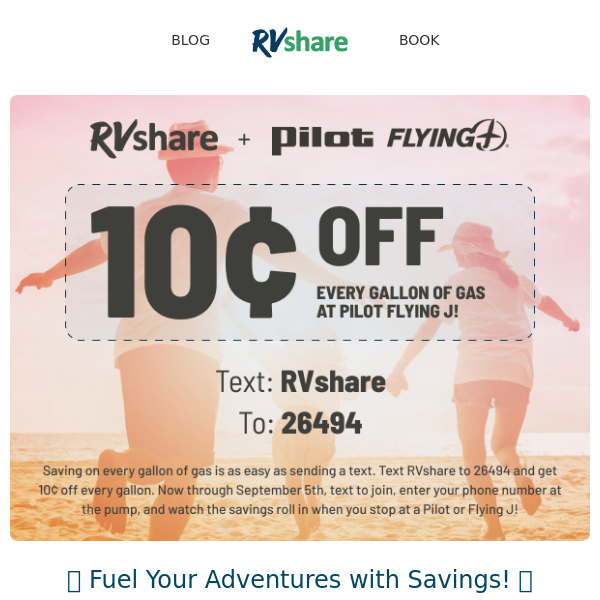 Pump Up the Savings: Get 10¢ Off Gas at Pilot and Flying J!