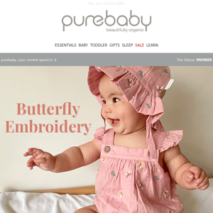 Butterfly Embroidery | Baby + Toddler