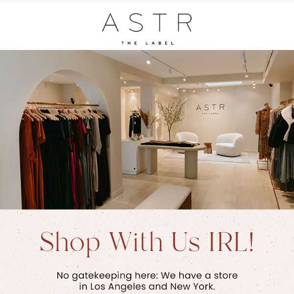 Shop With Us IRL