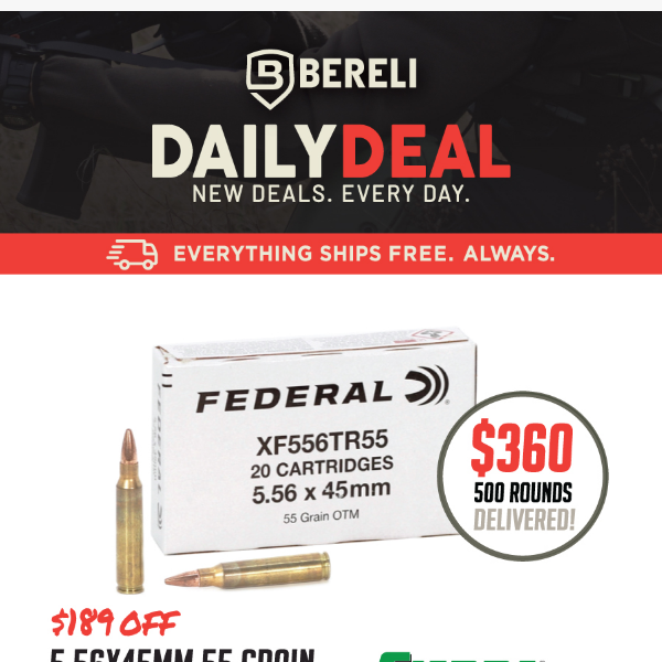 Daily Deal 💰👀 Federal 5.56 Sierra Open Tip