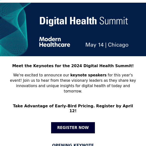 Keynotes Announced! Attend the Digital Health Summit to hear from Microsoft Health and Best Buy Health