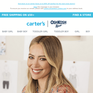 Get a first look at the new Hilary Duff x Carter’s limited collection👀💗