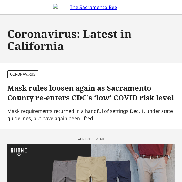 Mask rules loosen as Sacramento County re-enters ‘low’ COVID risk level