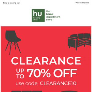 Click quick - Extra 10% off clearance!
