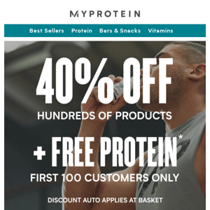 40% off FLASH SALE + FREE Protein ⚡