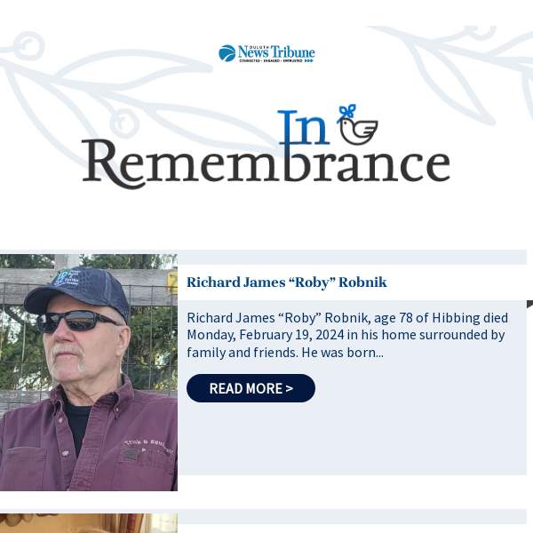 Recent Obituaries for Thursday, February 22, 2024