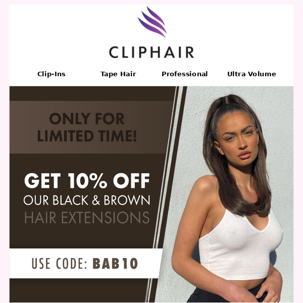 ⚡Flash Sale: 10% off hair extensions!