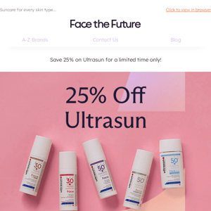 Ultrasun FLASH Sale Face the Future ⚡ Save Tonight