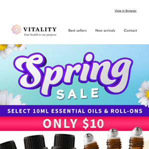 Vitality Extracts, don't miss our $10 Spring Sale!