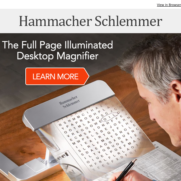 The Full Page Illuminated Desktop Magnifier