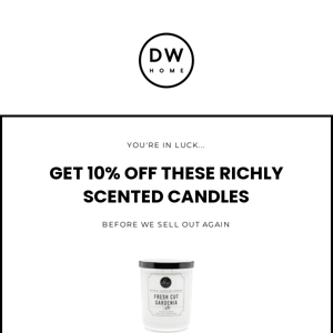 Your Scents Are Back in Stock! Enjoy 10% Off