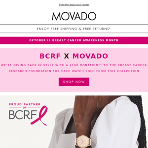 Think pink with Movado x BCRF