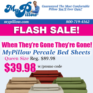 Percale Bed Sheet Set Closeout Sale