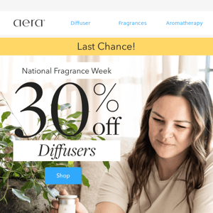 30% Off Diffusers LAST CHANCE!
