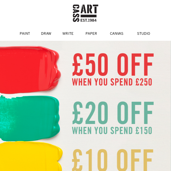 Save £50 off your online shop