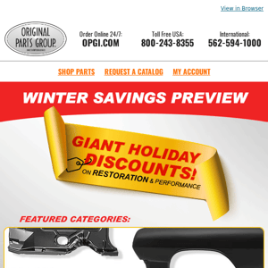 BIG Winter Savings on Interior, Sheet Metal, Moldings & More!