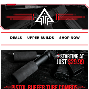 Pistol Buffer Tube Combos As Little As $29.99!