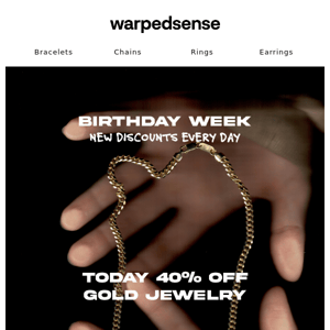 40% off all gold jewelry!