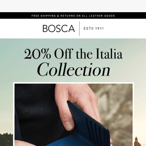 20% Off Our Italian-Made Collection!