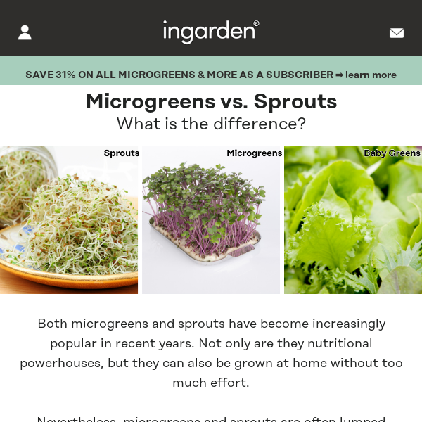 Microgreens vs. Sprouts: What is the difference?