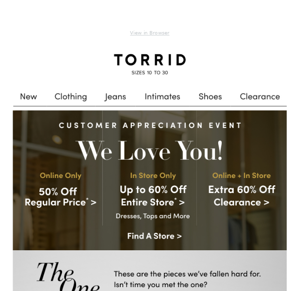 Extra 60% Off Torrid Clothing & Footwear Clearance