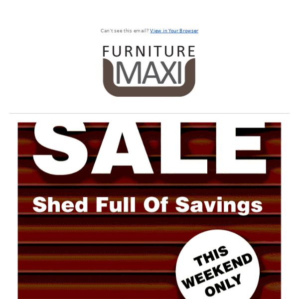 Save up to 60% off! Warehouse Sale!