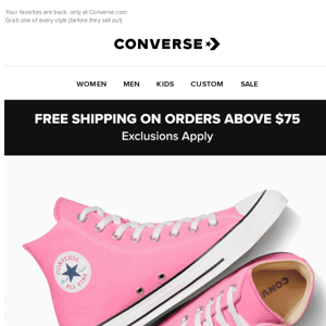 One color: Converse Pink 💗