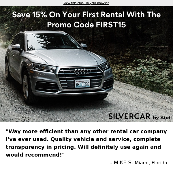 Rent Your Next Ride With Silvercar by Audi
