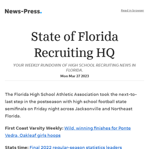 State of Florida Recruiting HQ: Football roundup: Bolles, Columbia, Union County fall