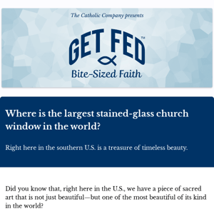 Where is the largest stained-glass church window in the world?