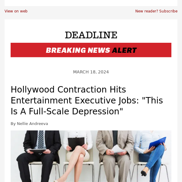 Hollywood Contraction Hits Entertainment Executive Jobs: This Is